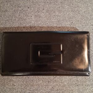 Gucci Glossy Black Clutch